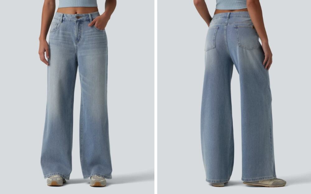 Halara Womens Flex Mid Rise Jeans Size Medium Regular
